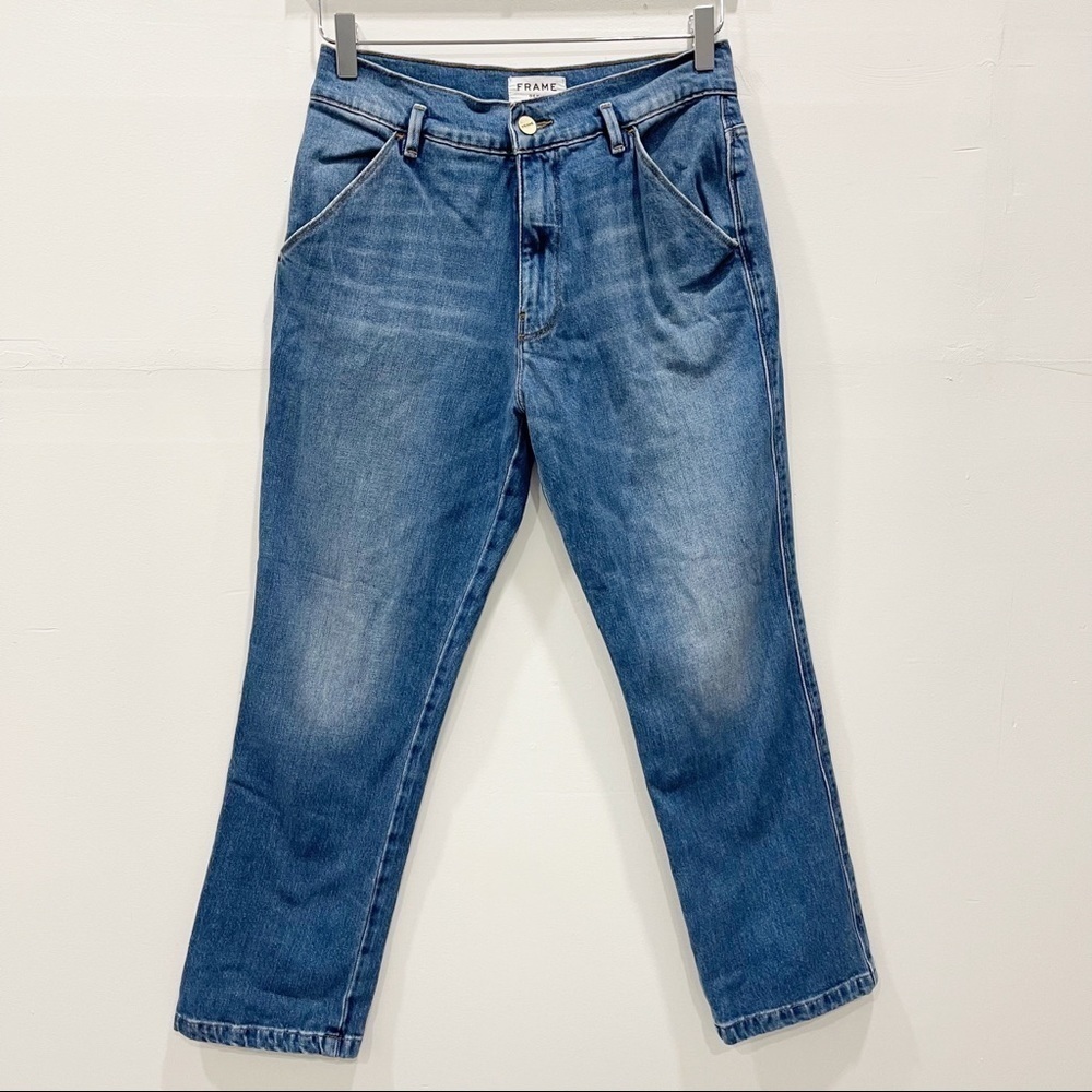 Frame Le Slender Straight Leg Jeans in Thistle Crop LSLTR969 Size 28